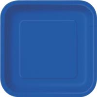 Royal Blue Square Plate 7