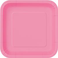 Hot Pink Square Plate 7