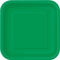 Emerald Green Square Plate 7