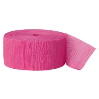 Bright Pink Crepe Streamer