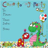 Party Invite Dinosaurs