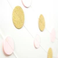 Pastel Perfection Pink & Gold Circle Garland