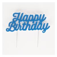 Blue Happy Birthday Candle