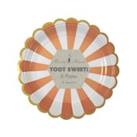 Toot Sweet Small Orange Striped Plate