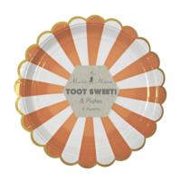Toot Sweet Large Orange Striped Plate