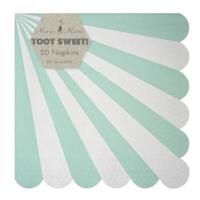 Toot Sweet Aqua Stripe Large Napkin