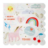 Rainbow & Unicorn Large Napkin