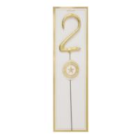 Gold Sparkler Candle - Number 2