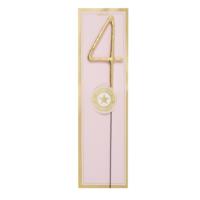 Gold Sparkler Candle - Number 4