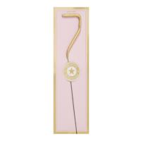 Gold Sparkler Candle - Number 7
