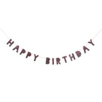 Colored Mini Glitter Birthday Garland