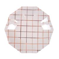 Small Rose Gold Grid Plates