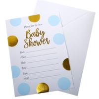 Baby Shower Invitations w. Envelopes Blue