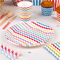 Carnival Multicoloured Waves Plates