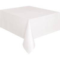 White Plastic Table Cover