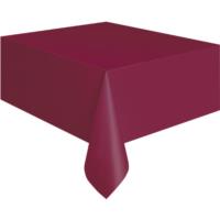 Burgundy Plastic Table Cover