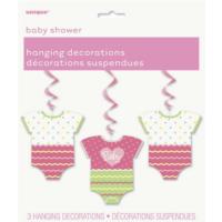 Pink Polka Dot Hanging Decorations