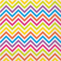 Rainbow Chevron Luncheon Napkins