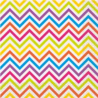 Rainbow Chevron Luncheon Napkins