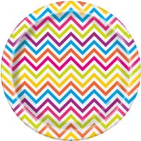 Rainbow Chevron Plates 9