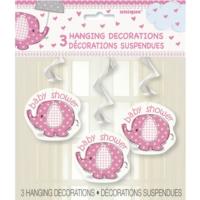 Umbrellaphants Pink Hanging Decoration