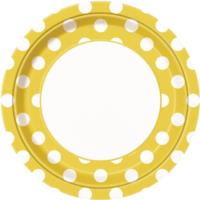 Yellow Polka Dot Plates 9