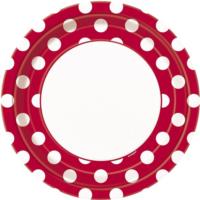 Ruby Red Dot Plates 9