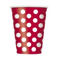 Ruby Red Dot Cups