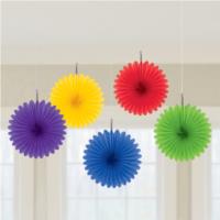 Rainbow Paper Fan Decorations