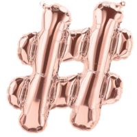 Rose Gold Hashtag Foil Balloon