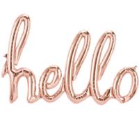 Hello Rose Gold Foil Balloon