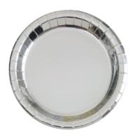 Foil Silver Party Plates 9