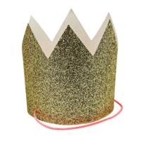 Mini Gold Glittered Crowns