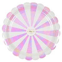 Iridescent Striped Large Plates