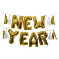 Gold New Year Balloon Garland