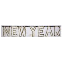 New Year Glitter Garland Gold