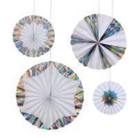 Giant Holographic Silver Foil Pinwheels