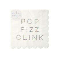 Pop Fizz Clink Holographic Foil Napkin
