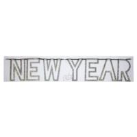 Glitter New Year Garland Silver