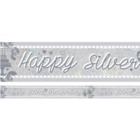 Holographic Silver Anniversary Foil Banner
