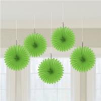 Lime Green Paper Fan Decorations