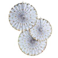 Gold Foiled Dotty Fan Decorations