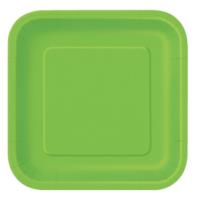 Lime Green Square Plate 9