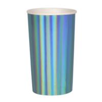 Holographic Blue Highball Cups