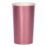 Metallic Pink Highball Cups
