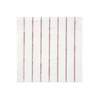 Metallic Pink Striped Small Napkins