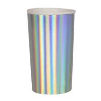 Silver Holographic Highball Cups