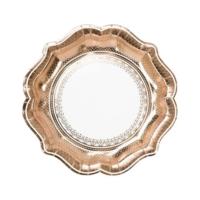 Party Porcelain Rose Gold Foil Plate